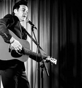 Singer Pete Storm as Johnny Cash tribute